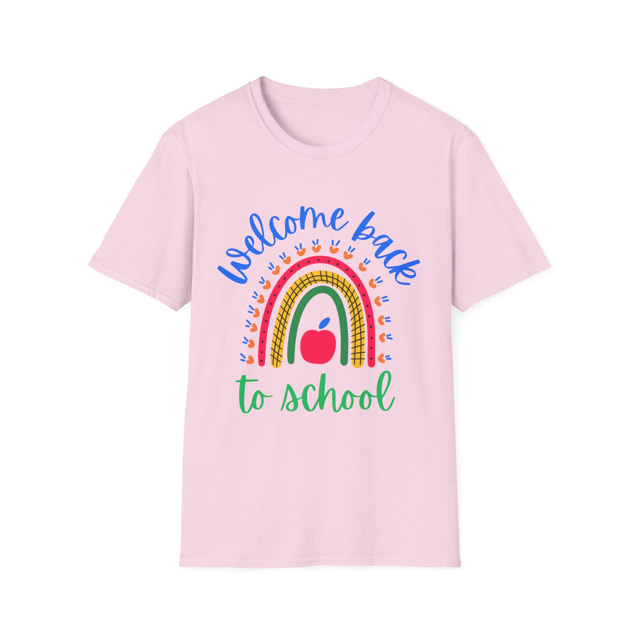 Welcome Back to School Tee – Cute Rainbow Apple Shirt – Primary Colors Graphic Tee for Students, First Day of School Outfit - Image 21