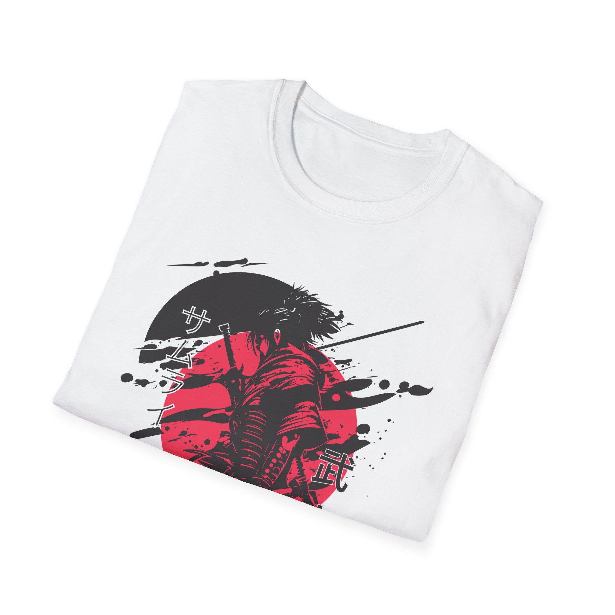 Samurai T-Shirt – Japanese Warrior Graphic Tee – Katana Art Shirt – Red Sun Anime Style – Men’s Streetwear Top - Image 4
