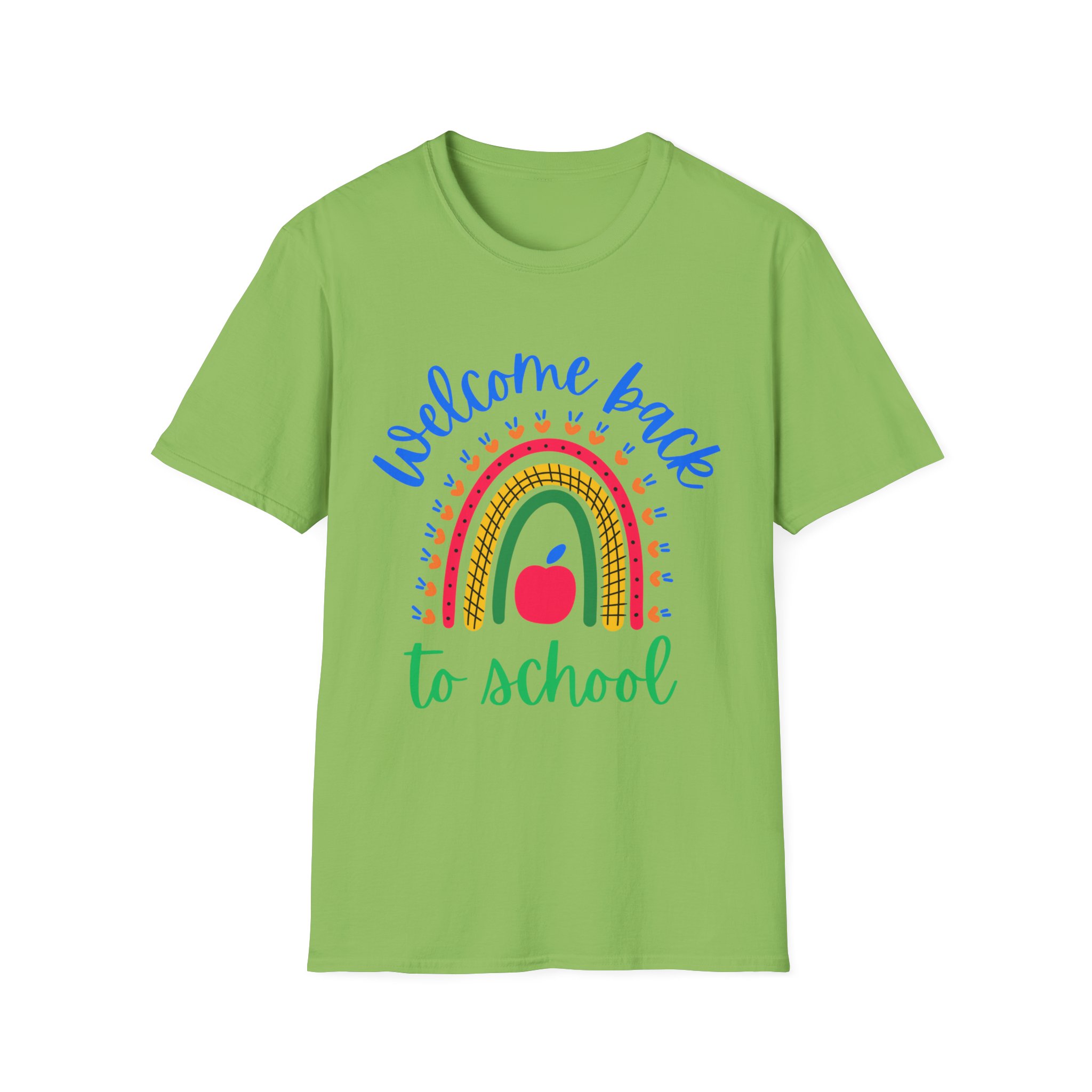 Welcome Back to School Tee – Cute Rainbow Apple Shirt – Primary Colors Graphic Tee for Students, First Day of School Outfit - Image 17