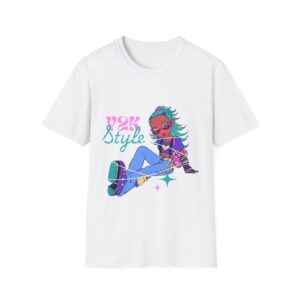 Y2K Style Aesthetic Girl T-Shirt – Retro 2000s Anime Vibes Graphic Tee for Women & Teens – Vaporwave Pastel Aesthetic Fashion